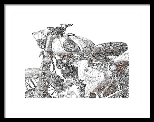 Royal Enfield - Framed Print