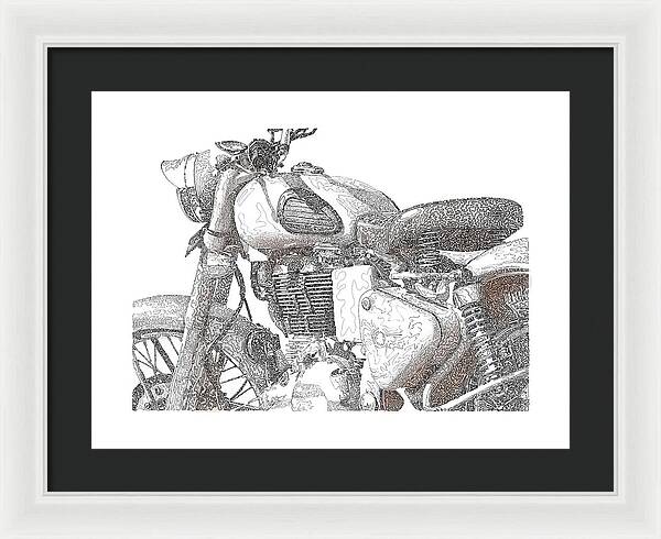 Royal Enfield - Framed Print