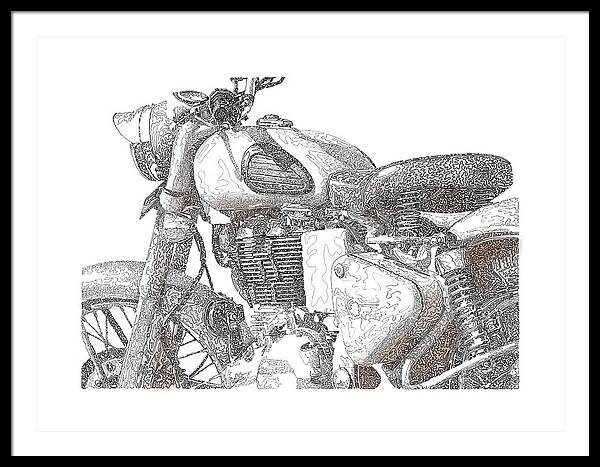 Royal Enfield - Framed Print