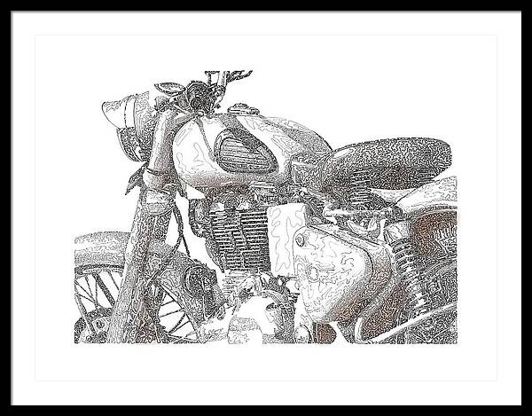 Royal Enfield - Framed Print
