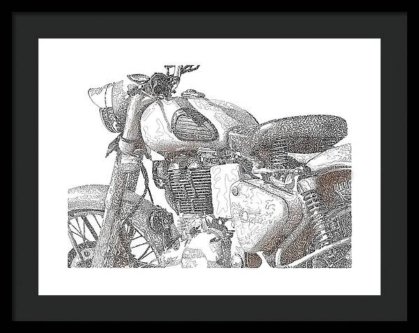 Royal Enfield - Framed Print