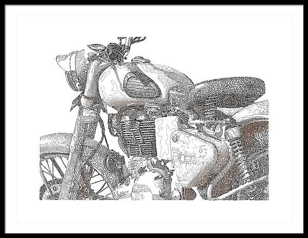 Royal Enfield - Framed Print