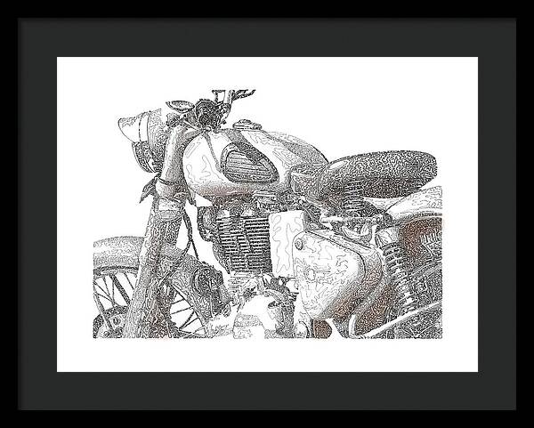 Royal Enfield - Framed Print