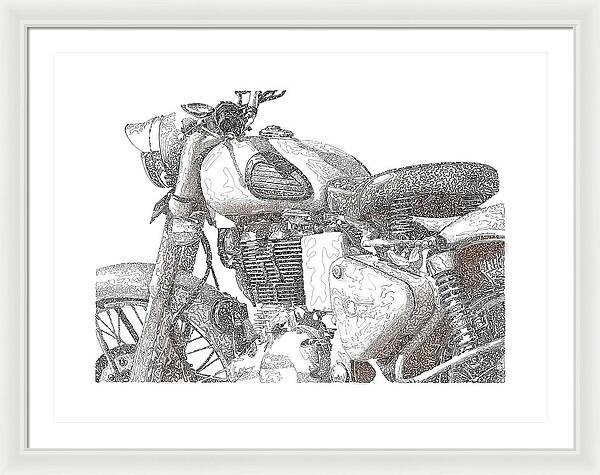 Royal Enfield - Framed Print