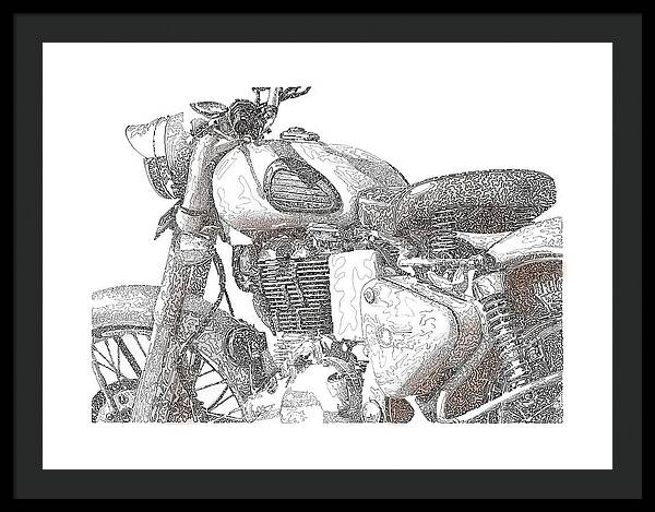 Royal Enfield - Framed Print