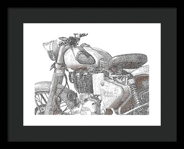 Royal Enfield - Framed Print