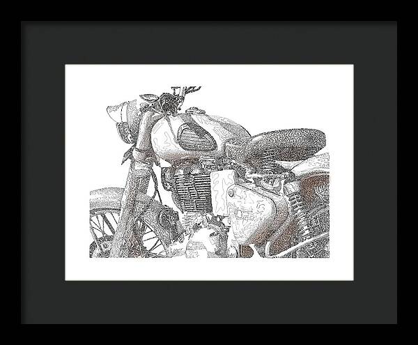 Royal Enfield - Framed Print