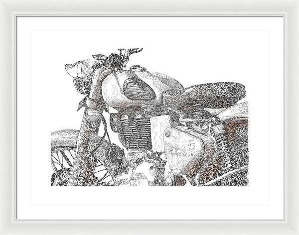 Royal Enfield - Framed Print