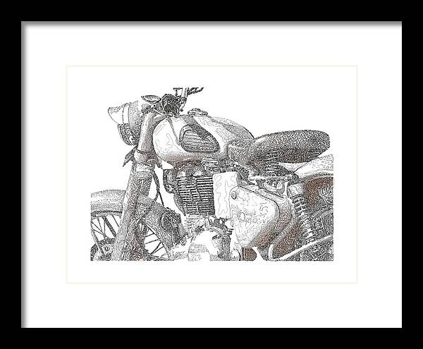 Royal Enfield - Framed Print