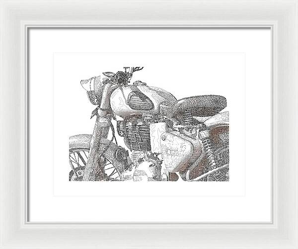 Royal Enfield - Framed Print
