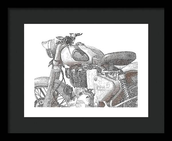 Royal Enfield - Framed Print