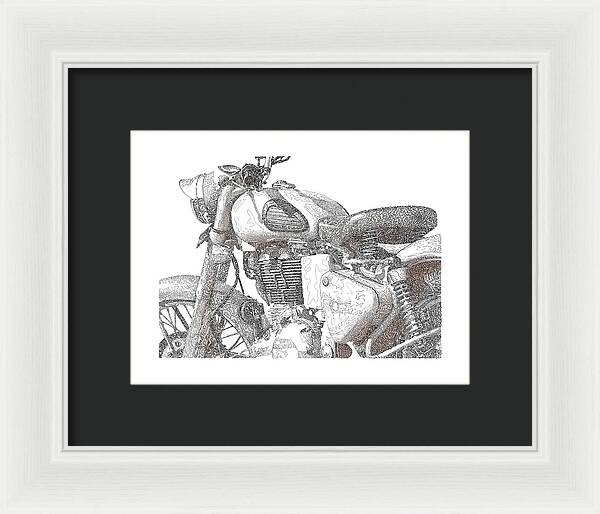 Royal Enfield - Framed Print