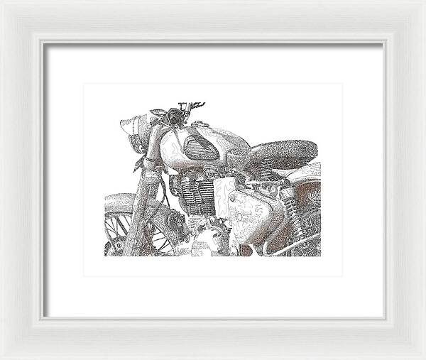 Royal Enfield - Framed Print