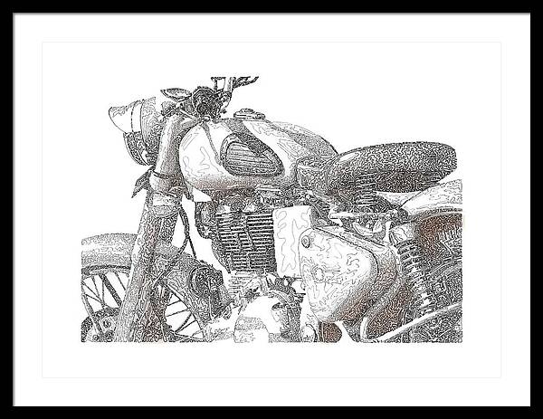 Royal Enfield - Framed Print