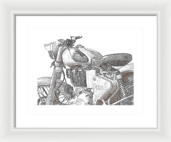 Royal Enfield - Framed Print
