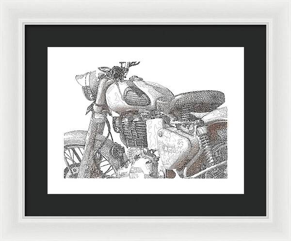 Royal Enfield - Framed Print