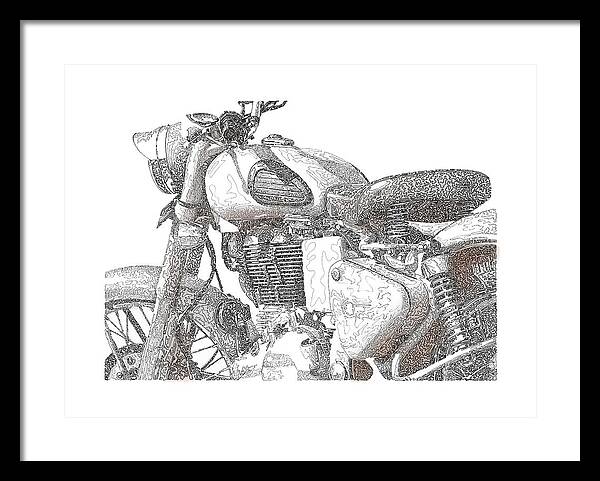 Royal Enfield - Framed Print