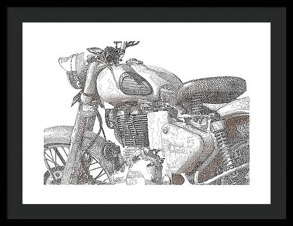 Royal Enfield - Framed Print
