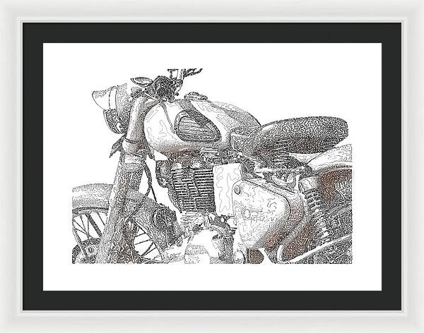 Royal Enfield - Framed Print