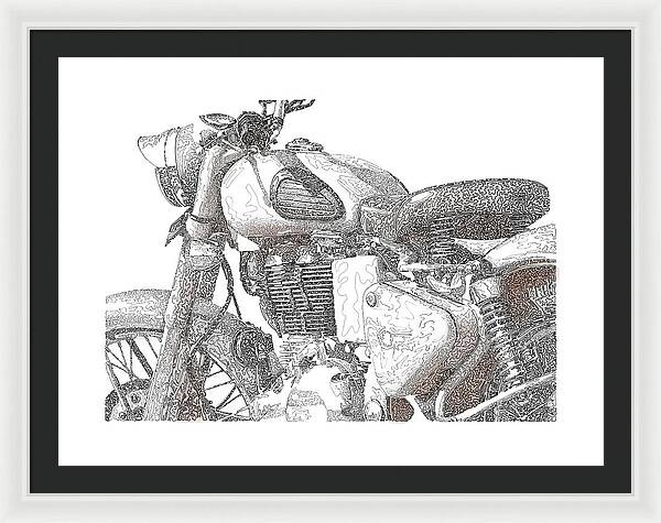 Royal Enfield - Framed Print
