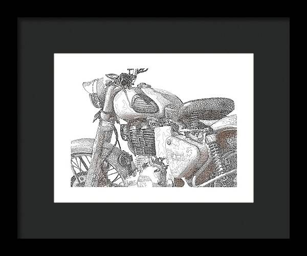 Royal Enfield - Framed Print