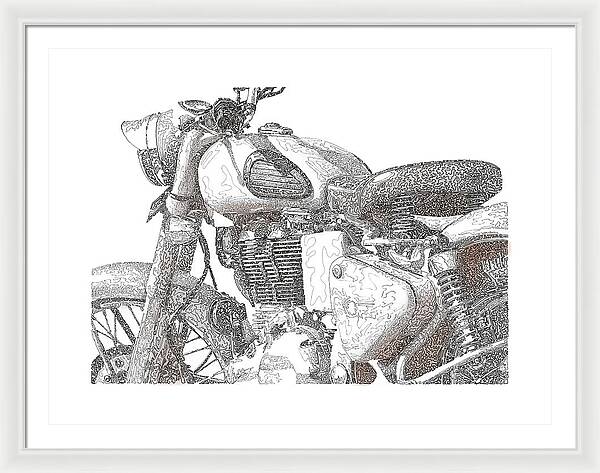 Royal Enfield - Framed Print