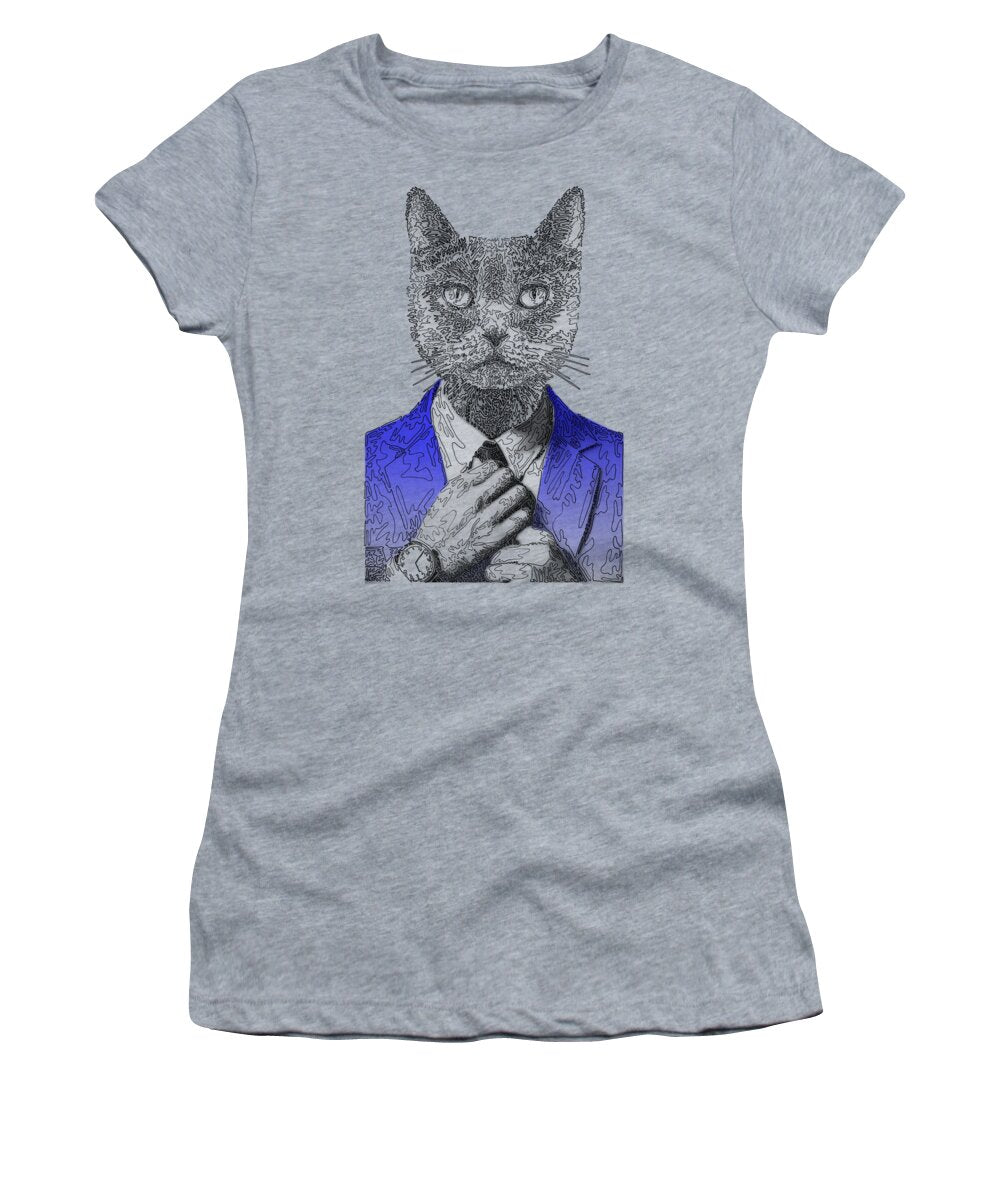 BLUE Cool Cat - Women's T-Shirt