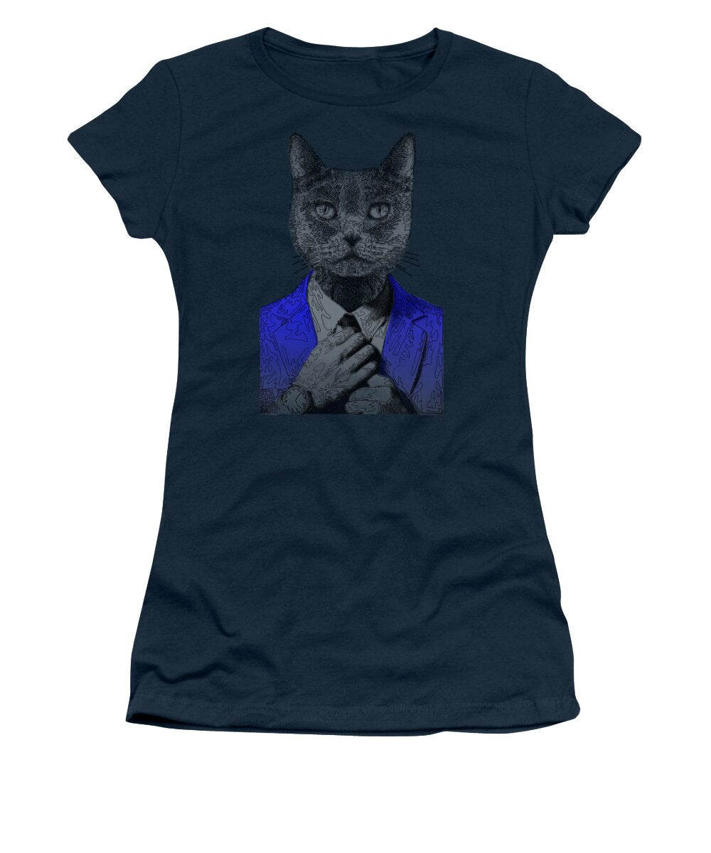 BLUE Cool Cat - Women's T-Shirt
