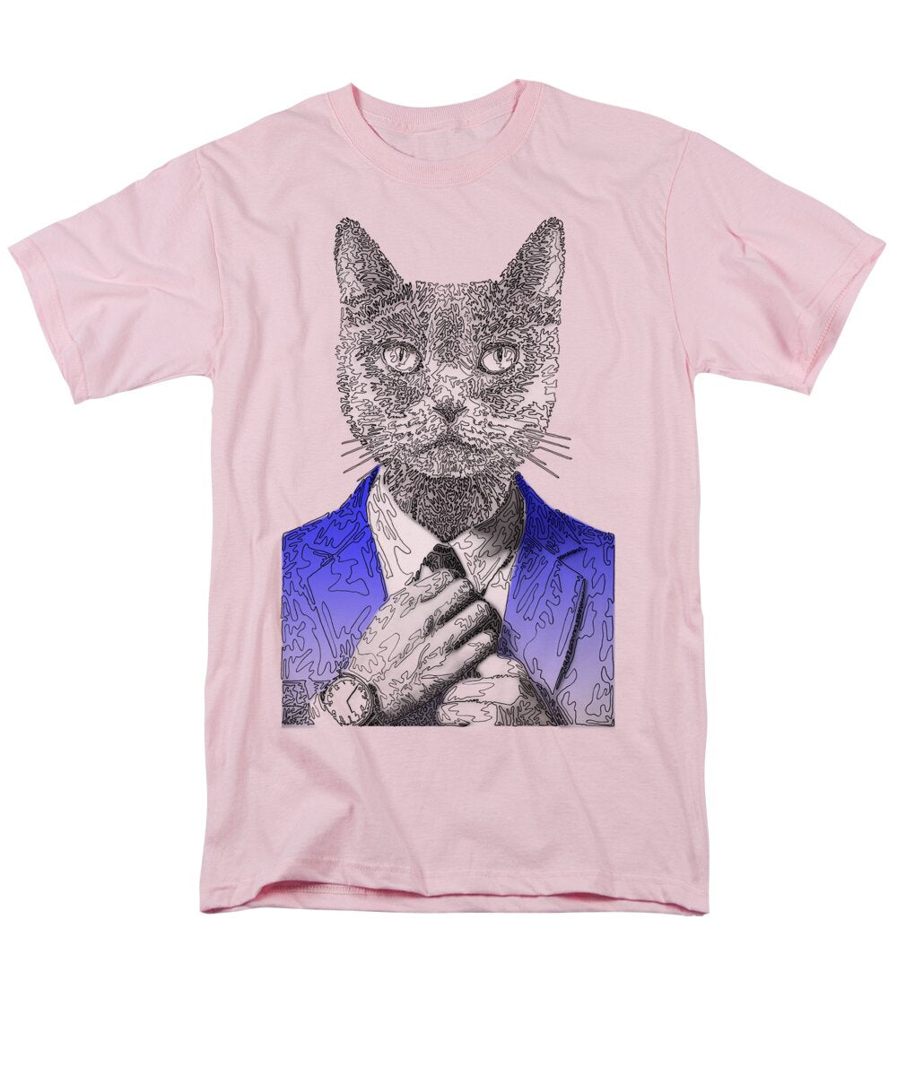 BLUE Cool Cat - Men's T-Shirt  (Regular Fit)