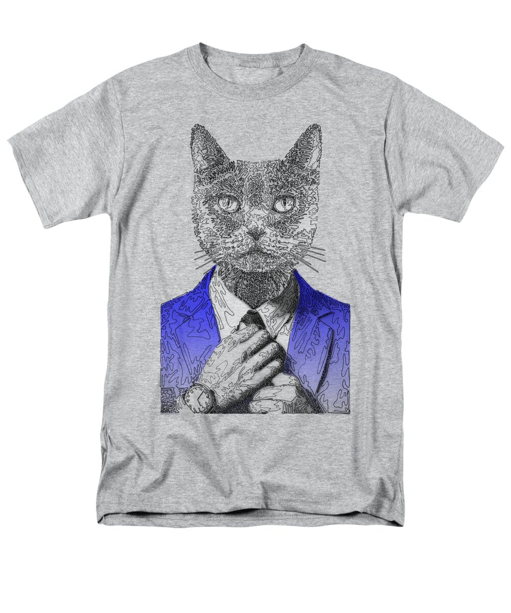 BLUE Cool Cat - Men's T-Shirt  (Regular Fit)