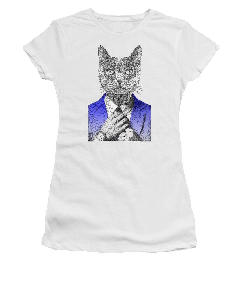 BLUE Cool Cat - Women's T-Shirt