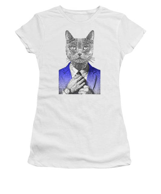 BLUE Cool Cat - Women's T-Shirt
