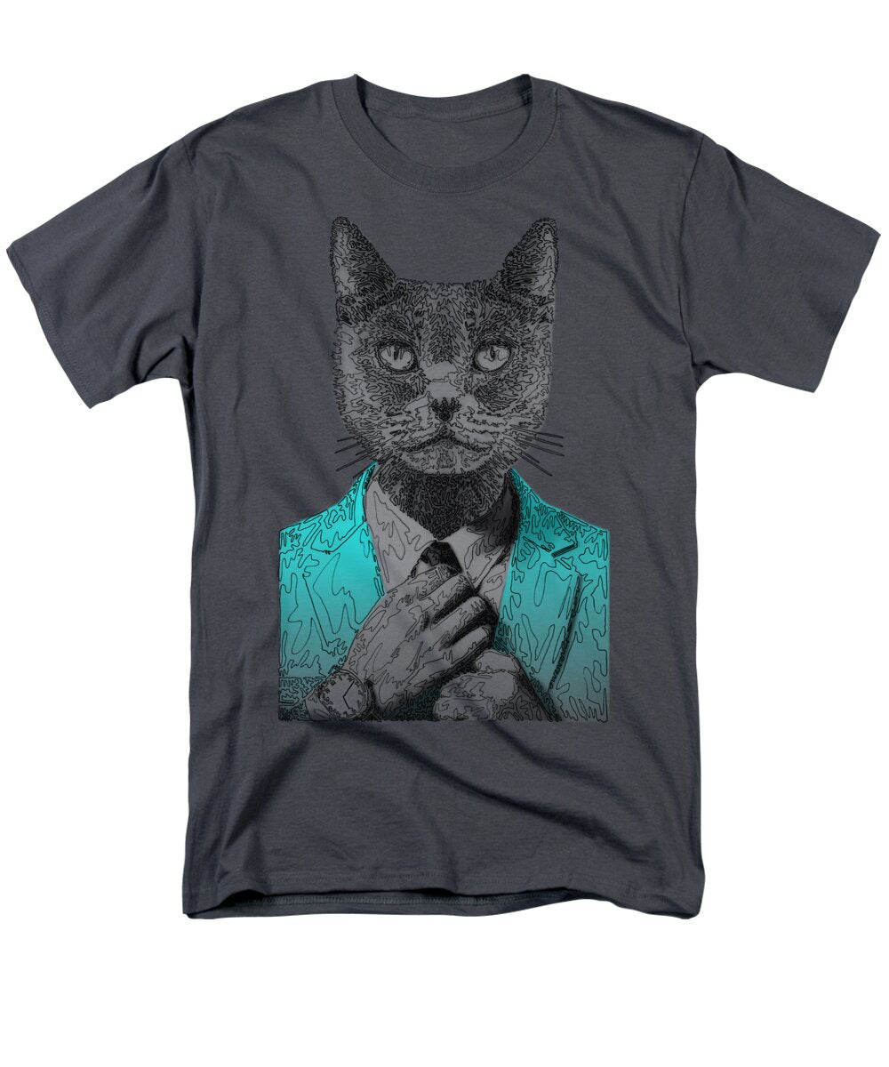 CYAN Cool Cat - Men's T-Shirt  (Regular Fit)