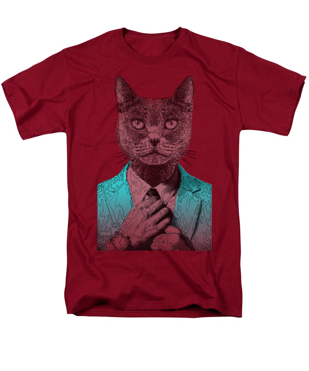 CYAN Cool Cat - Men's T-Shirt  (Regular Fit)