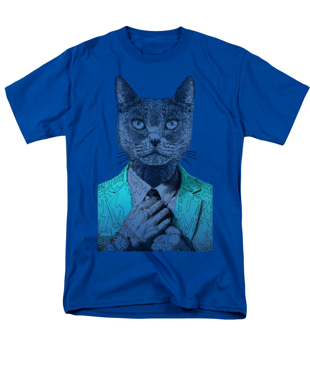 CYAN Cool Cat - Men's T-Shirt  (Regular Fit)