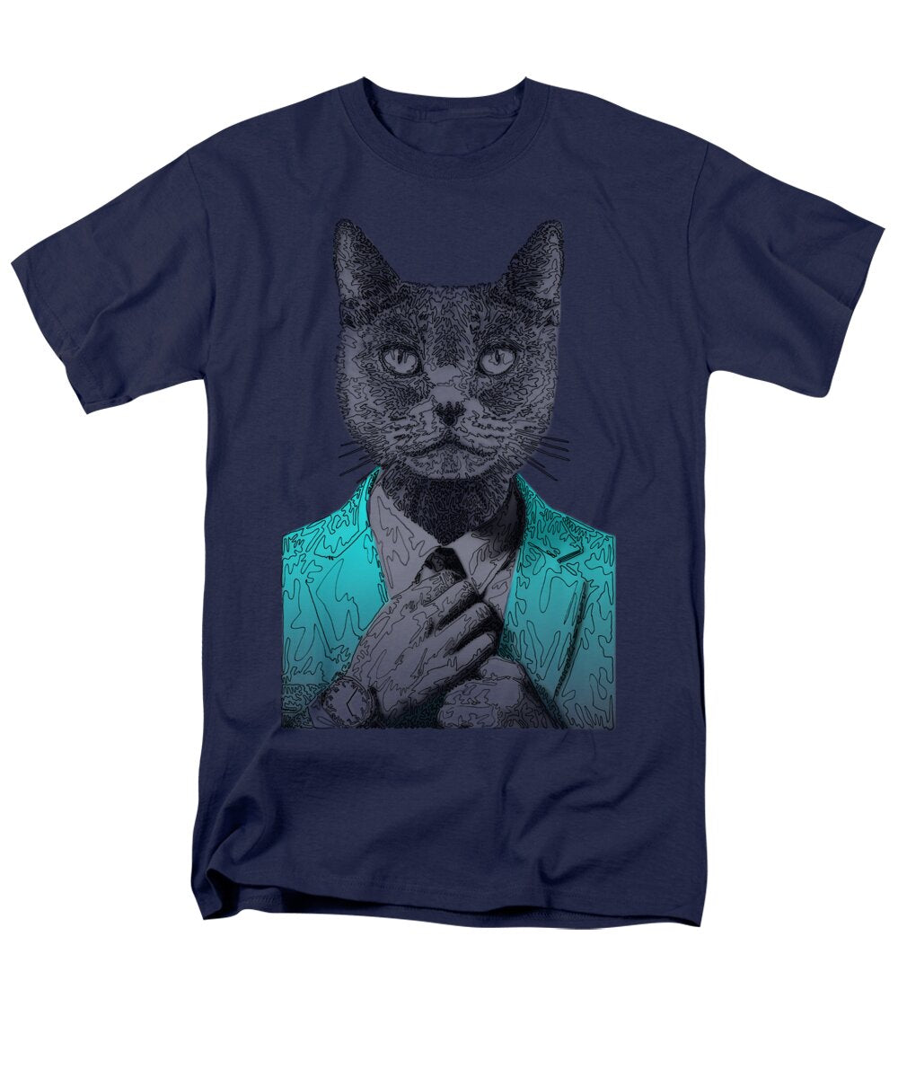 CYAN Cool Cat - Men's T-Shirt  (Regular Fit)
