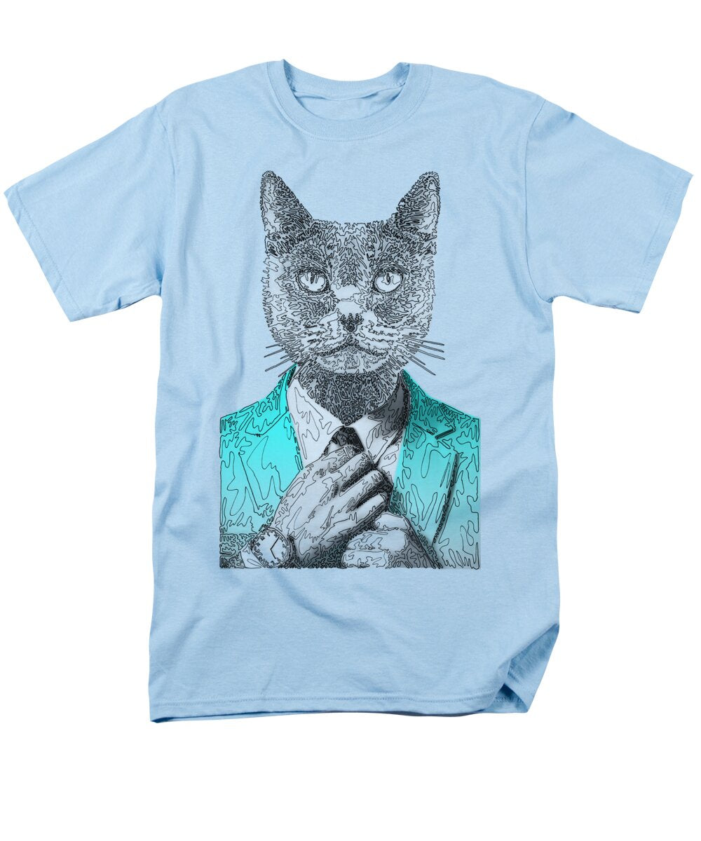 CYAN Cool Cat - Men's T-Shirt  (Regular Fit)