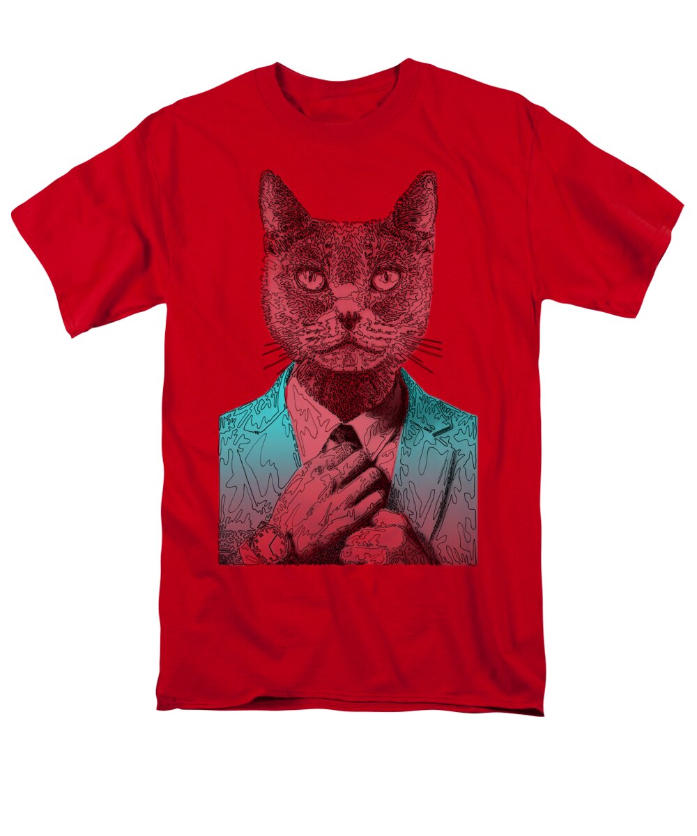 CYAN Cool Cat - Men's T-Shirt  (Regular Fit)