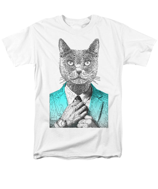 CYAN Cool Cat - Men's T-Shirt  (Regular Fit)