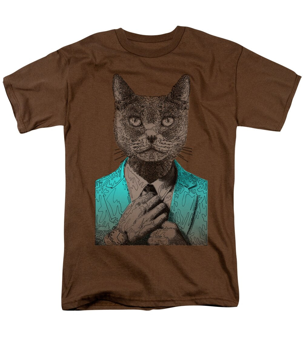 CYAN Cool Cat - Men's T-Shirt  (Regular Fit)