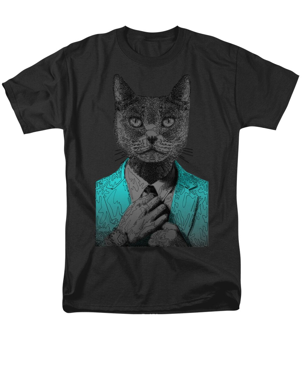 CYAN Cool Cat - Men's T-Shirt  (Regular Fit)