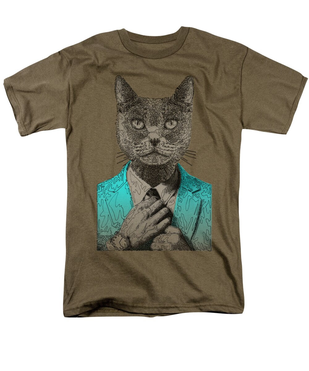 CYAN Cool Cat - Men's T-Shirt  (Regular Fit)