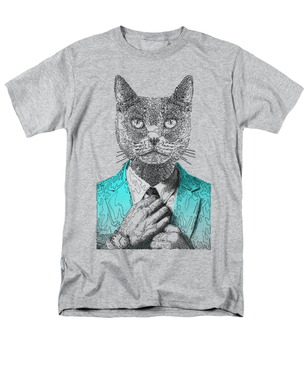 CYAN Cool Cat - Men's T-Shirt  (Regular Fit)