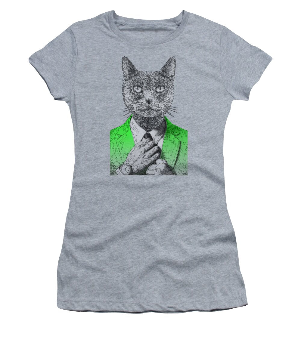 GREEN Cool Cat - Women's T-Shirt