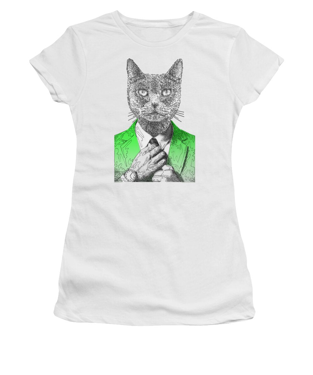 GREEN Cool Cat - Women's T-Shirt