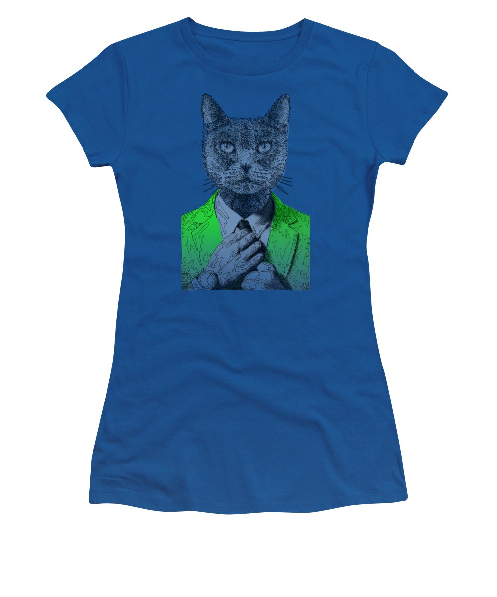 GREEN Cool Cat - Women's T-Shirt