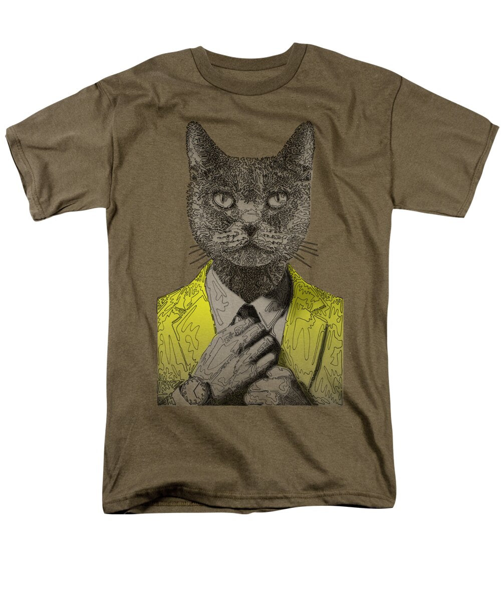 YELLOW Cool Cat - Men's T-Shirt  (Regular Fit)