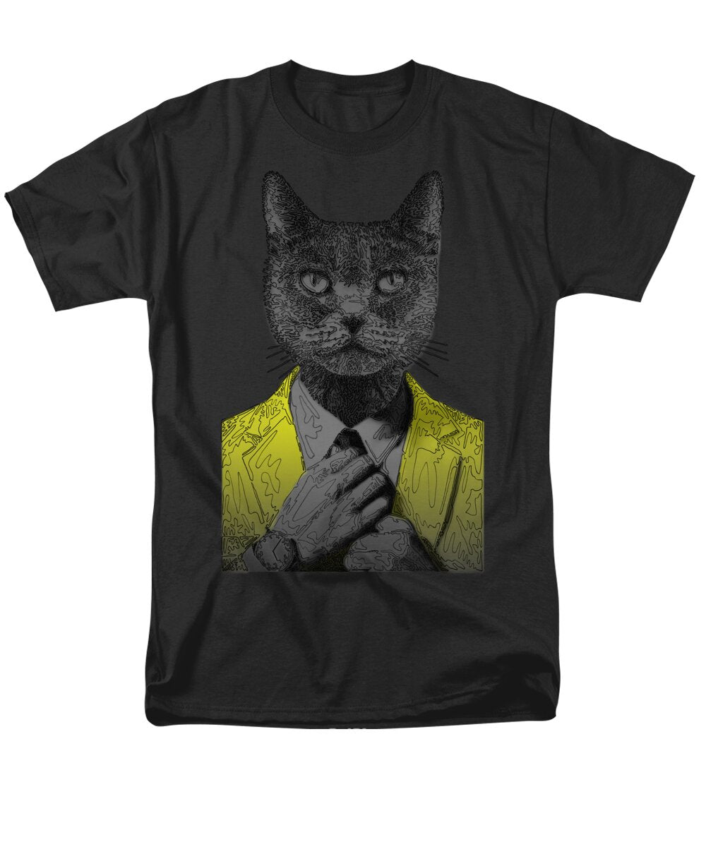 YELLOW Cool Cat - Men's T-Shirt  (Regular Fit)