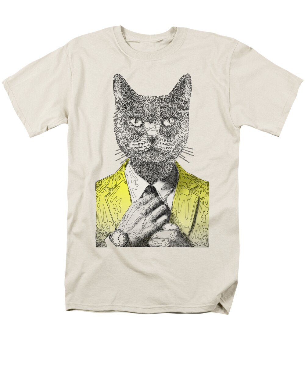 YELLOW Cool Cat - Men's T-Shirt  (Regular Fit)