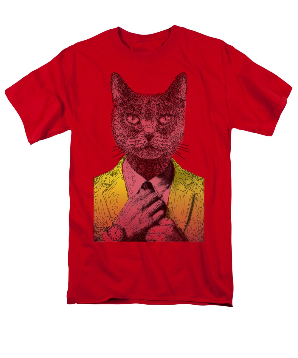 YELLOW Cool Cat - Men's T-Shirt  (Regular Fit)